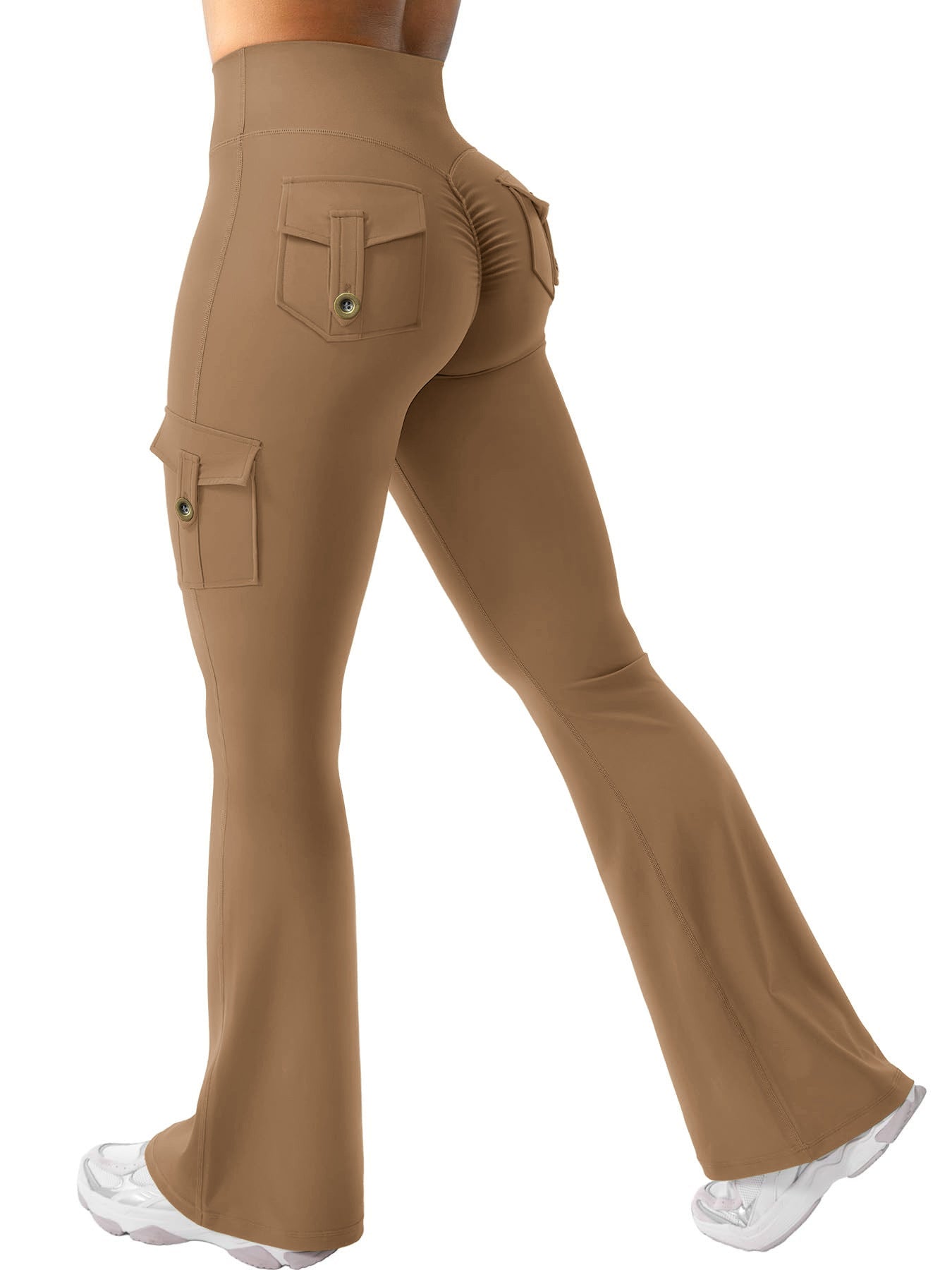 Cargo Pocket Flared Pants