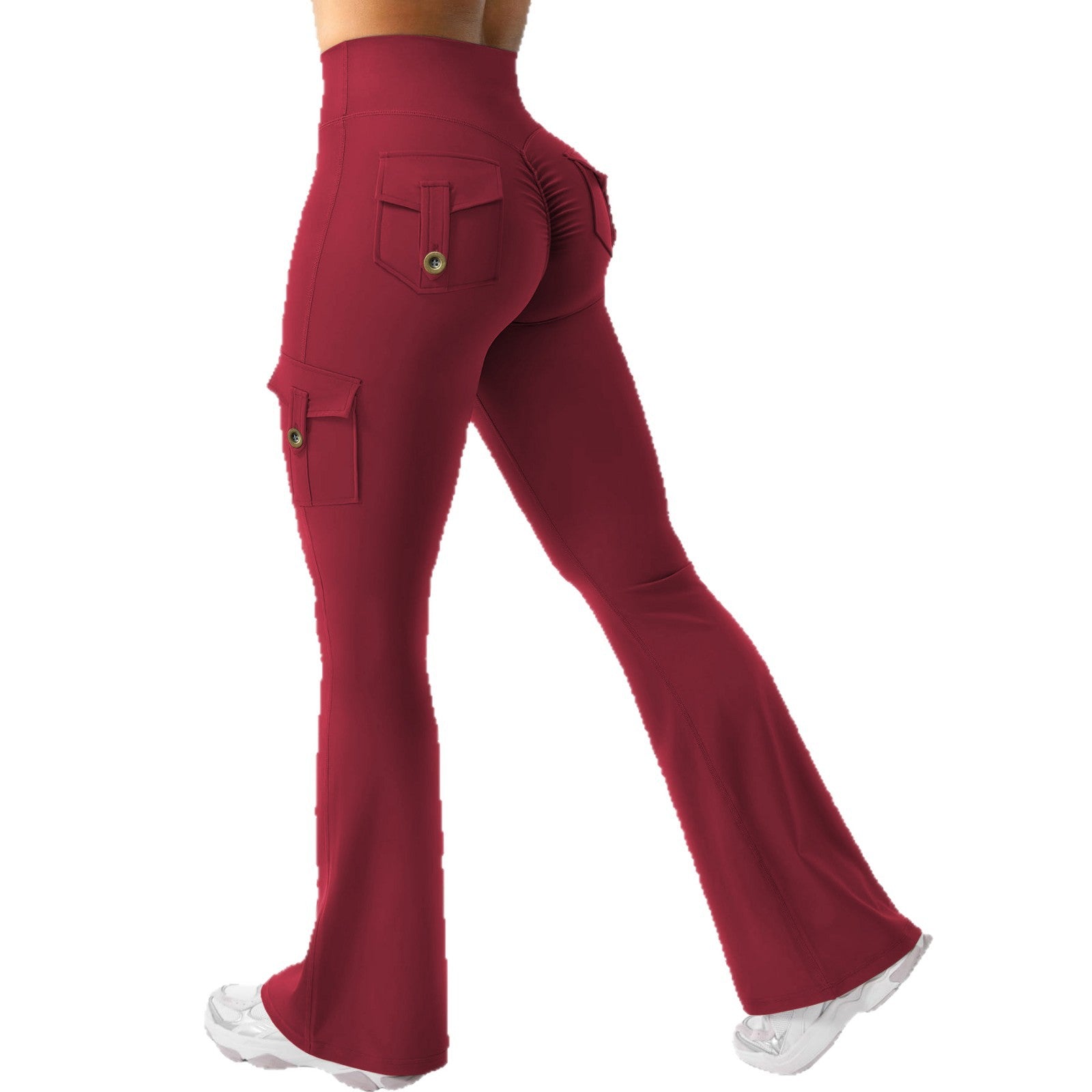 Cargo Pocket Flared Pants