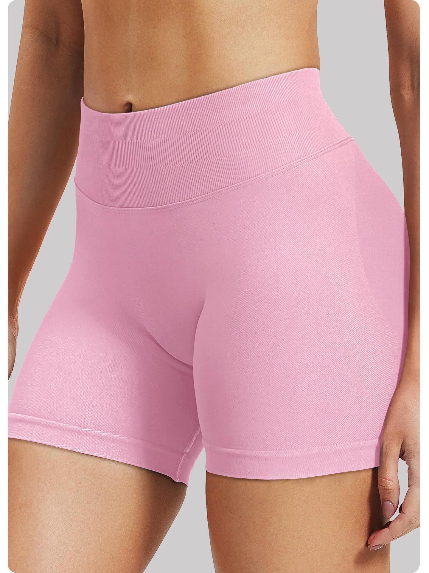 Womens High-Waisted Seamless Yoga Shorts