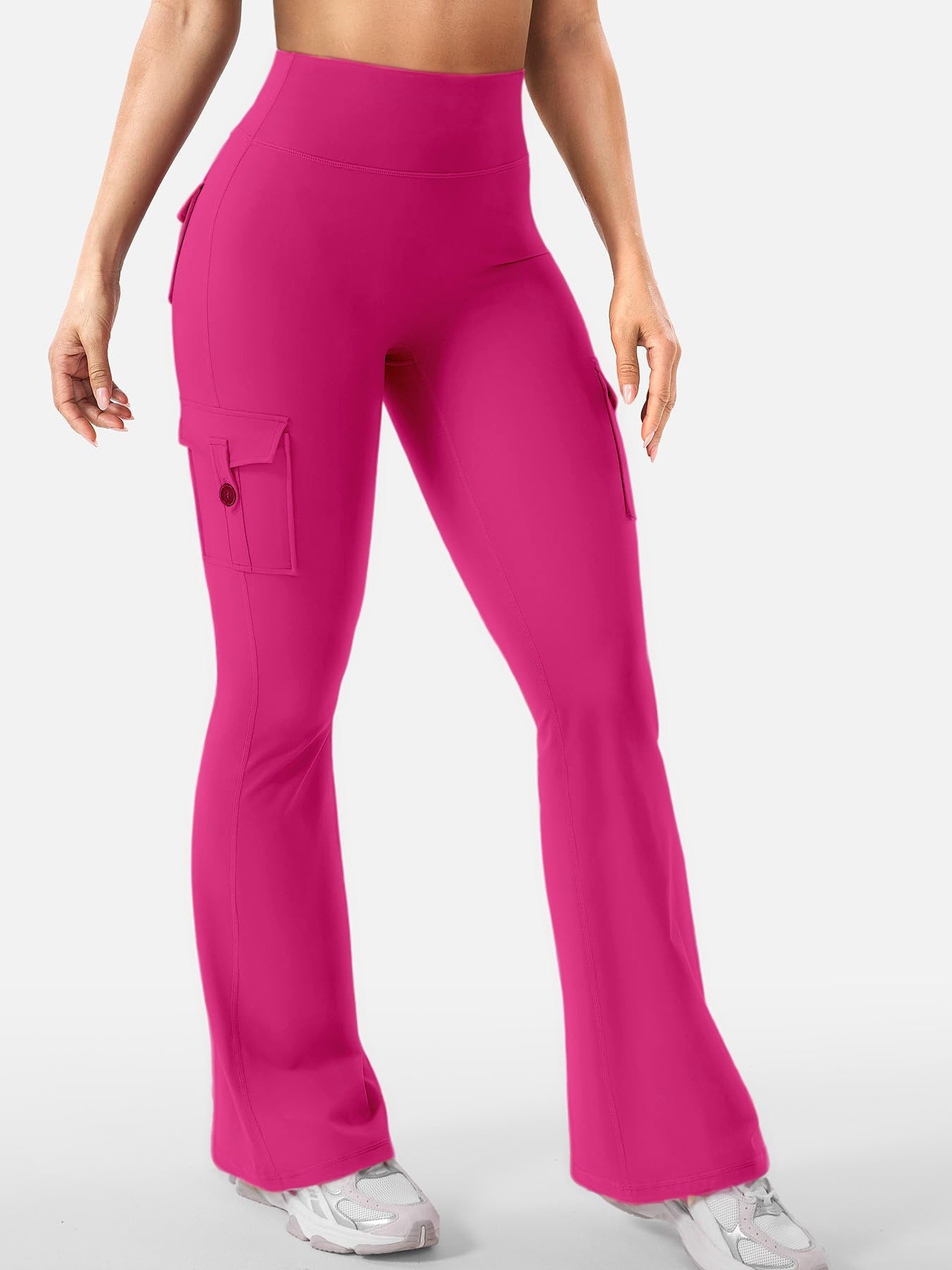 Cargo Pocket Flared Pants
