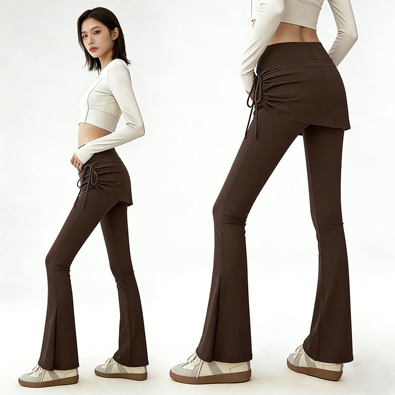 High Waist Flared Yoga Pants with Quick Dry Feature