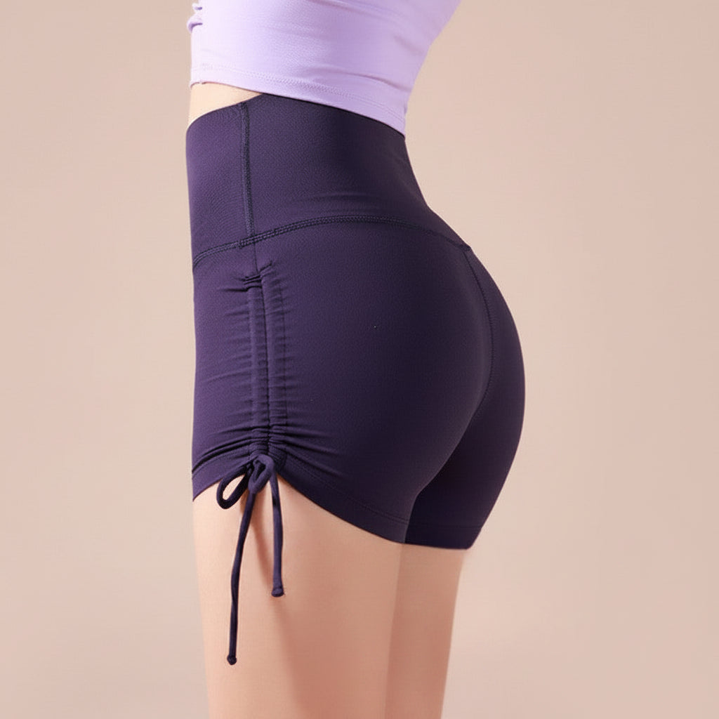 Womens Drawstring Yoga Fitness Shorts