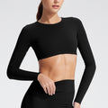 Women's Long Sleeve Yoga Top with Back Cutout