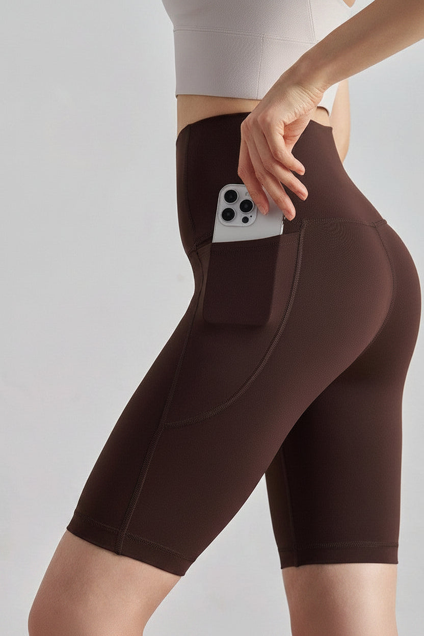 High-Waist Yoga Fitness Shorts