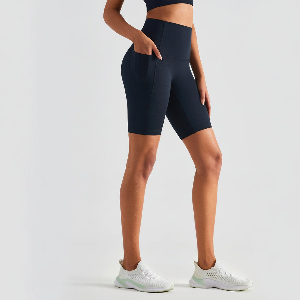 High-Waist Yoga Fitness Shorts