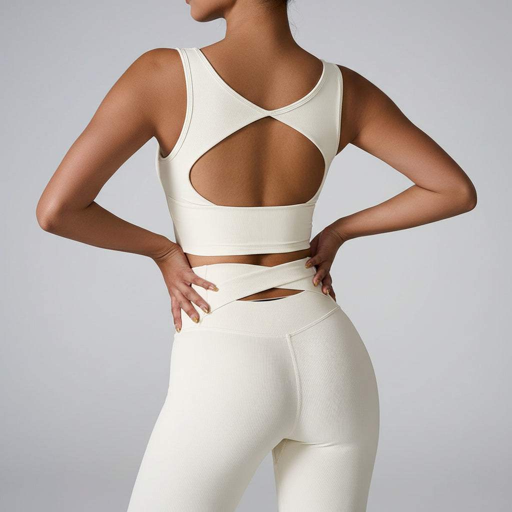Fitness Support Vest with Built-in Bra