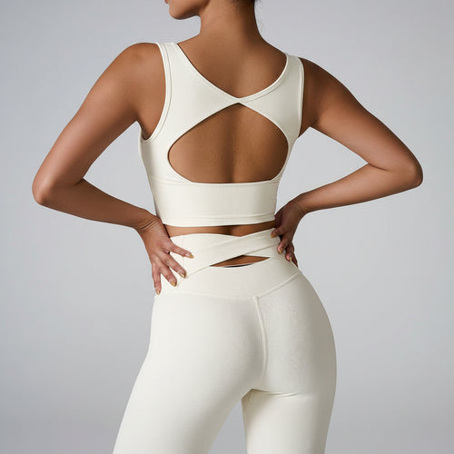 Fitness Support Vest with Built-in Bra
