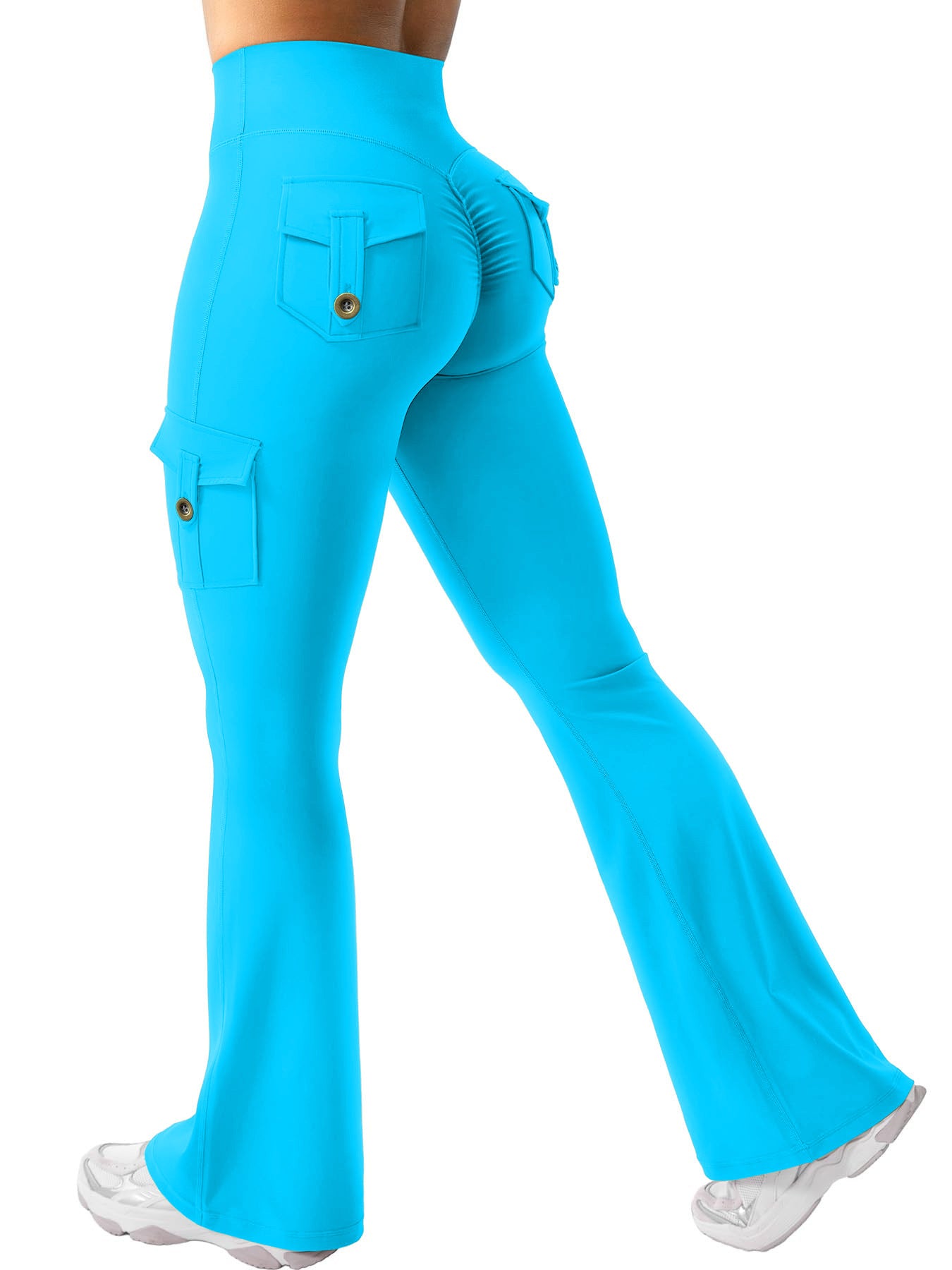 Cargo Pocket Flared Pants