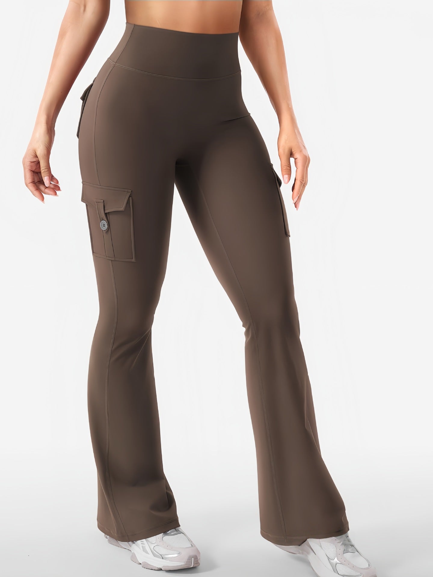 Cargo Pocket Flared Pants