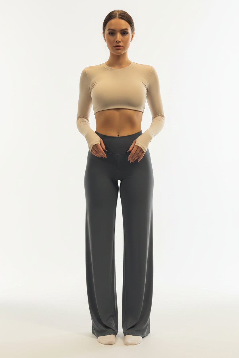 Women's Straight-Leg Yoga Pants with High Waist