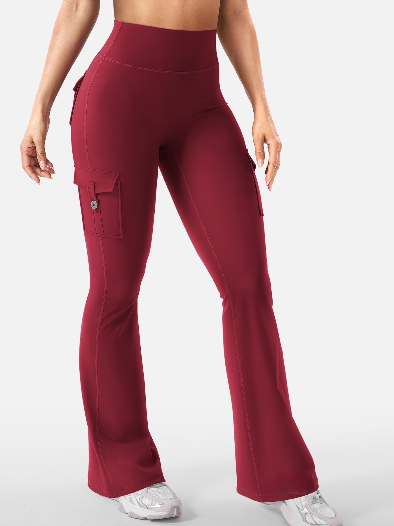 Cargo Pocket Flared Pants