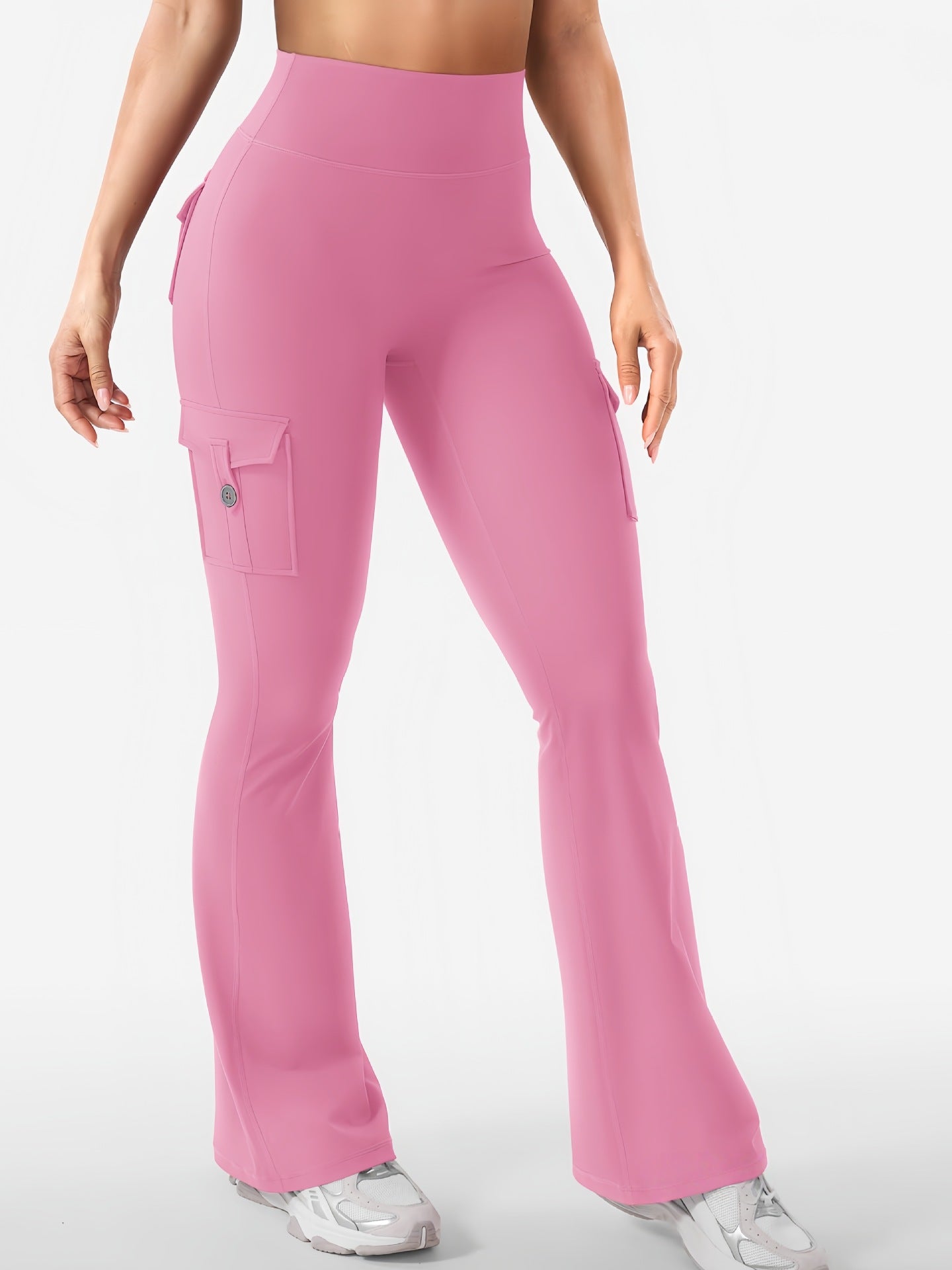 Cargo Pocket Flared Pants