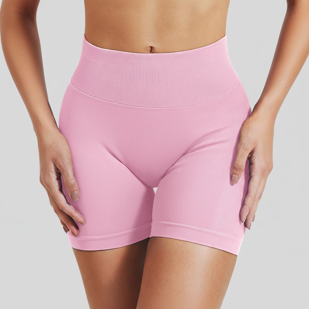 Womens High-Waisted Seamless Yoga Shorts