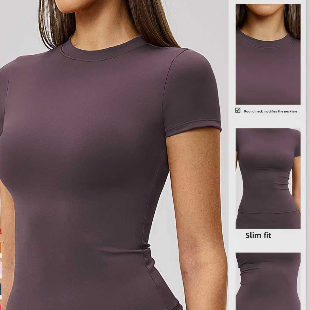 Womens Round Neck Sports Top