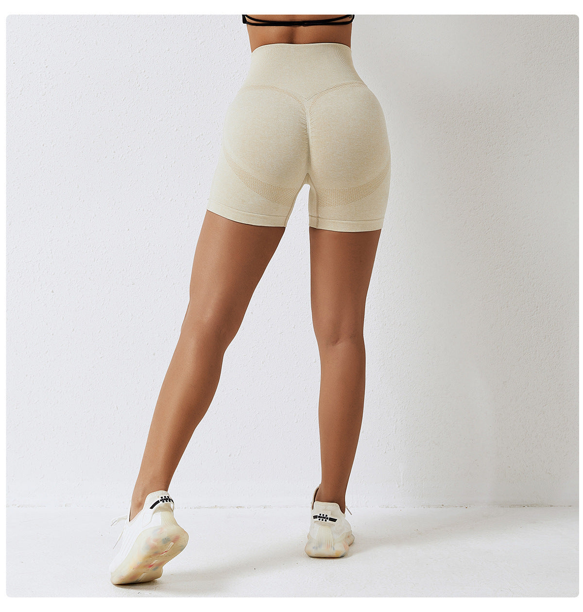 Womens Seamless High Waist Yoga Shorts