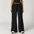 Elastic Drawstring Wide Leg Sports Pants
