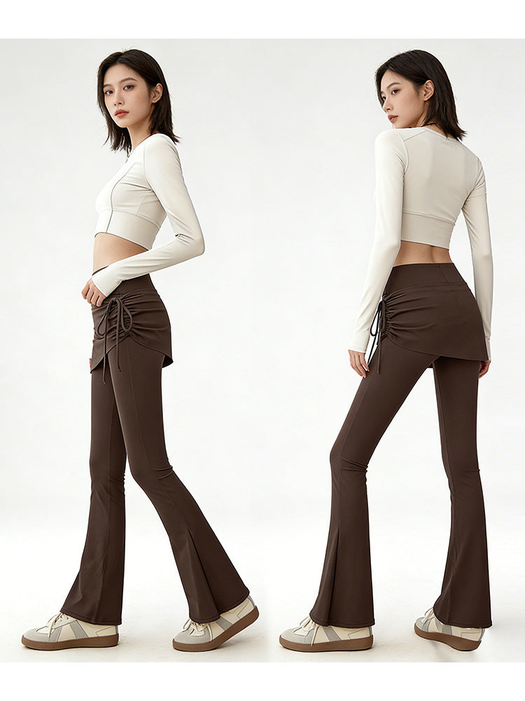High Waist Flared Yoga Pants with Quick Dry Feature