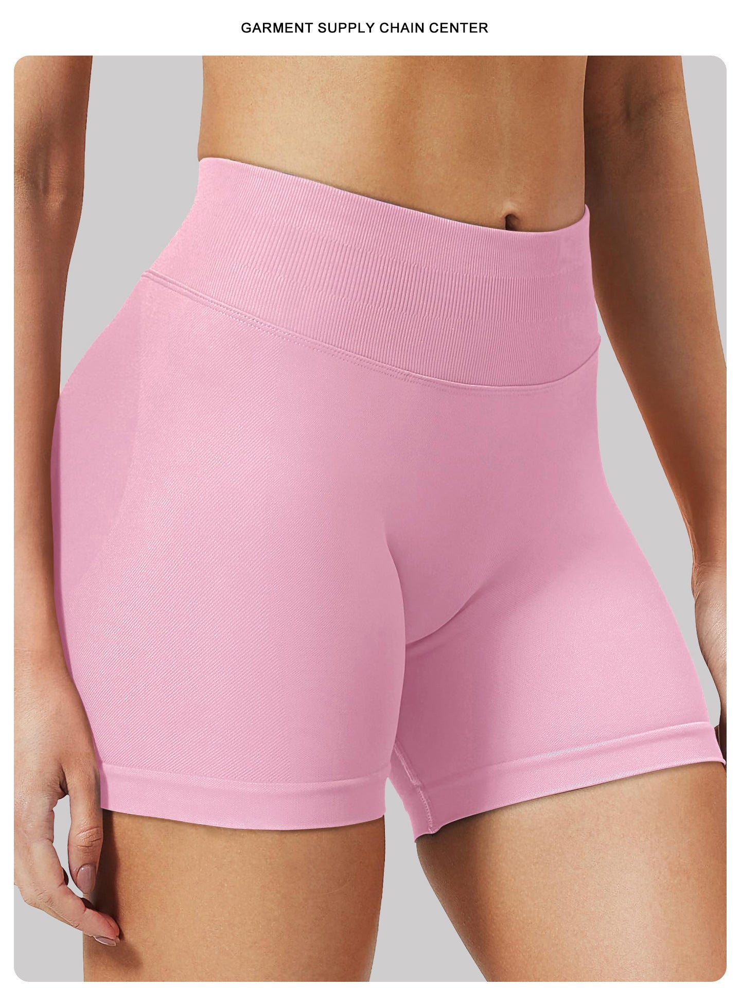 Womens High-Waisted Seamless Yoga Shorts