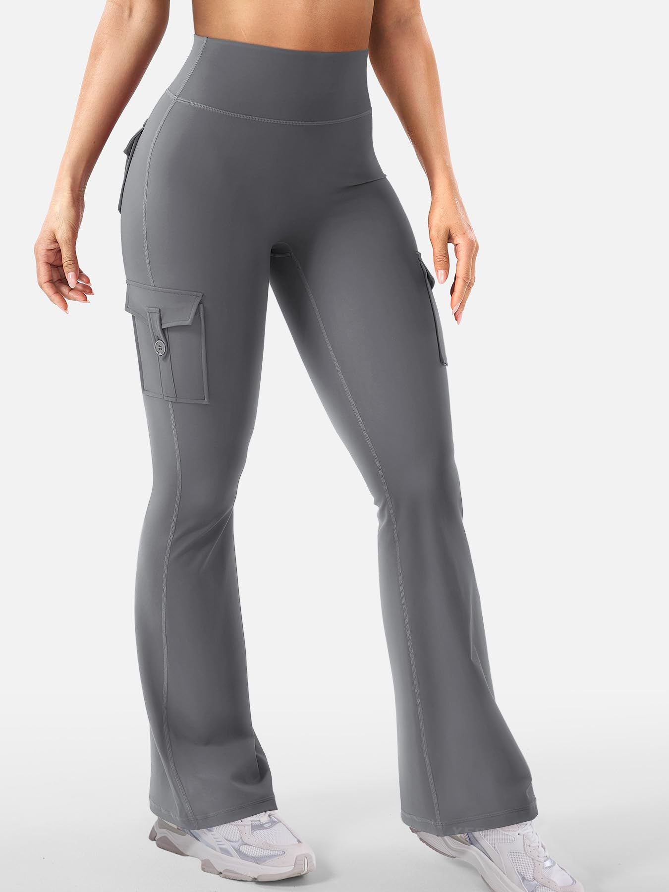Cargo Pocket Flared Pants