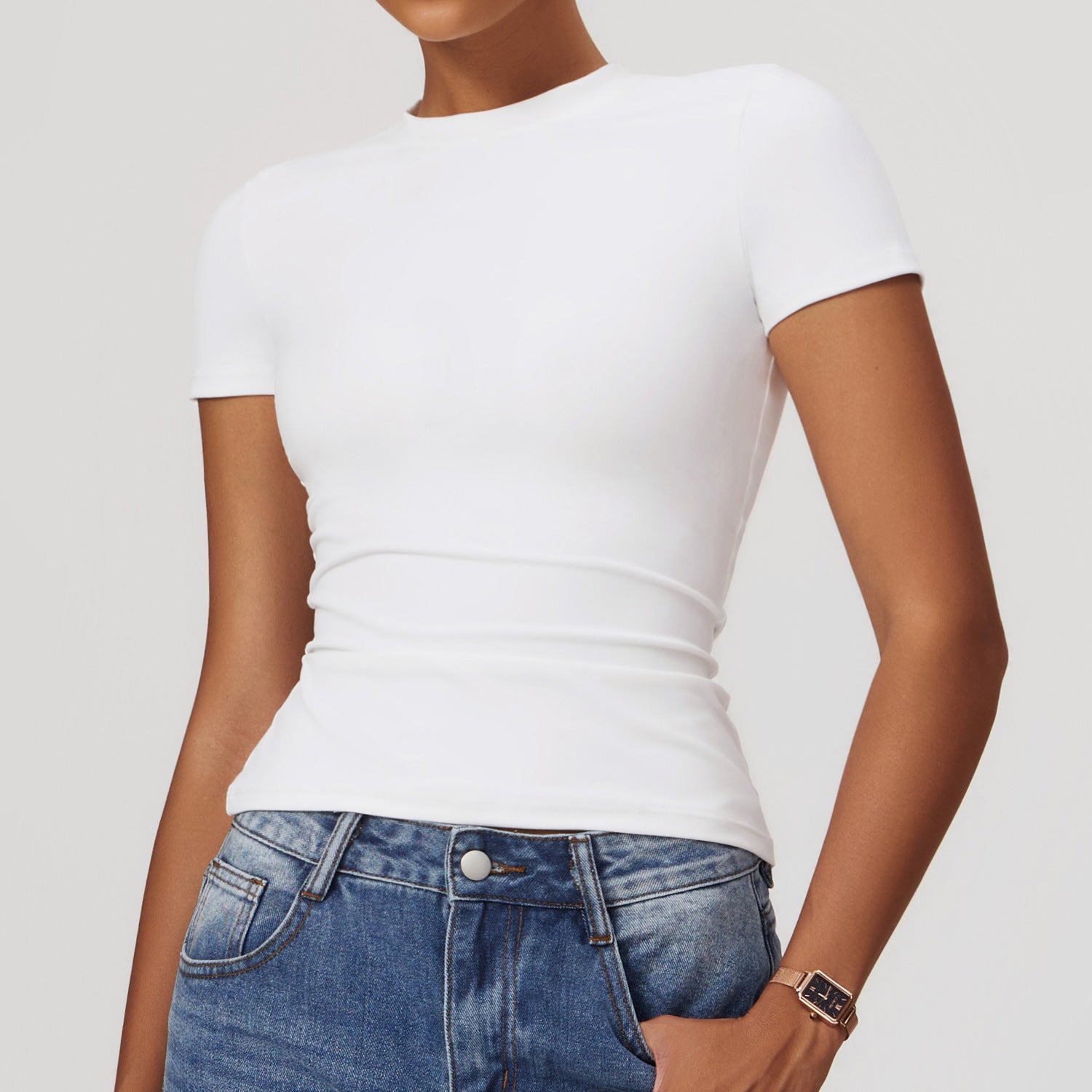 Womens Round Neck Sports Top