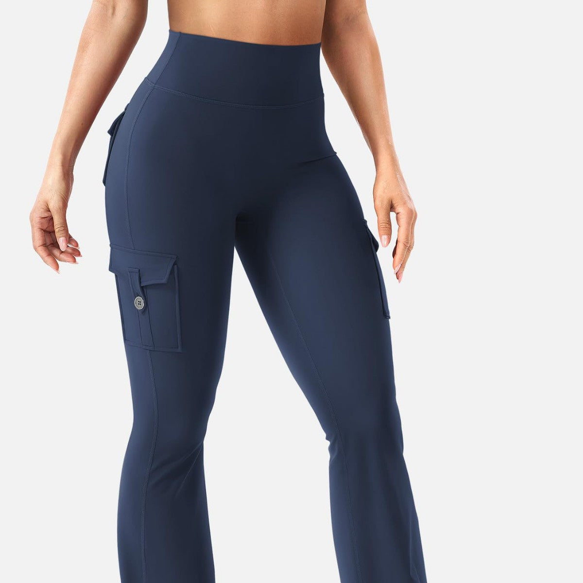 Cargo Pocket Flared Pants