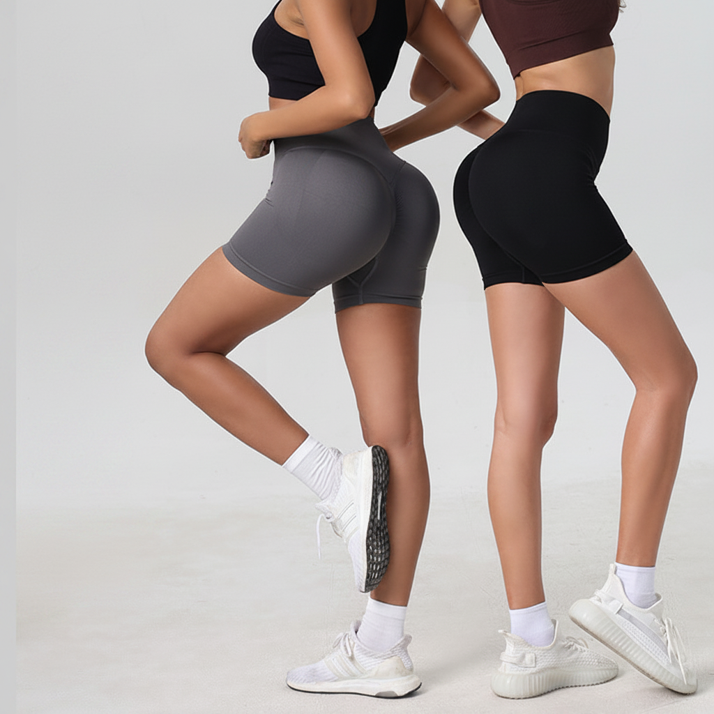 High-Waisted Butt-Lifting Fitness Shorts for Women