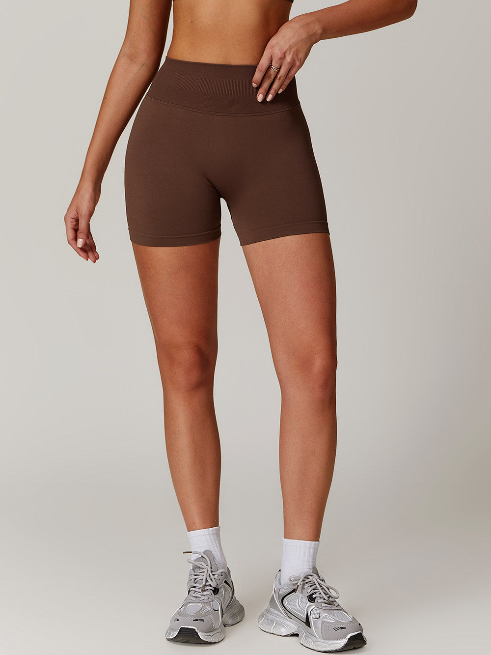 Seamless High-Waisted Yoga Shorts