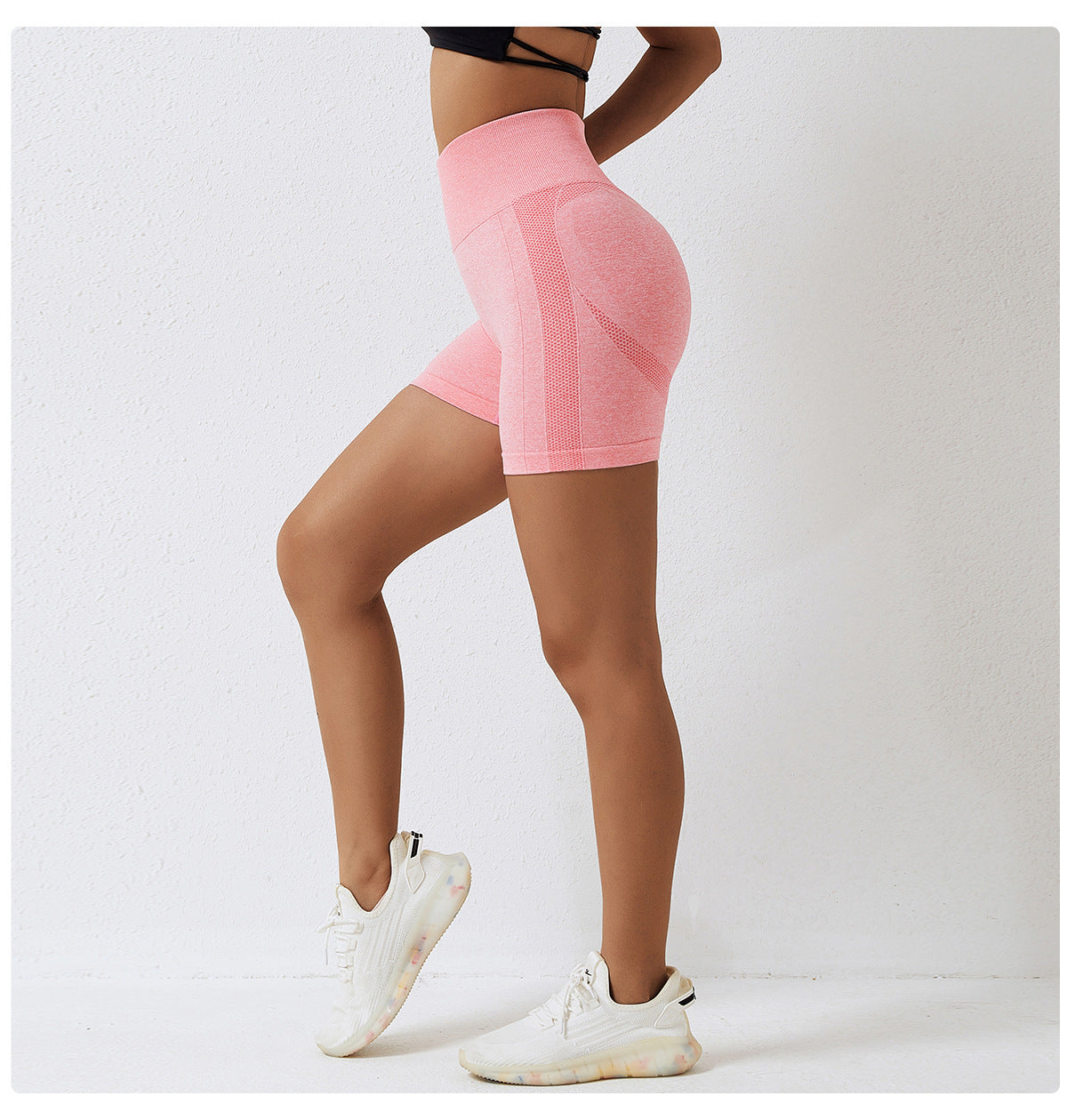 Womens Seamless High Waist Yoga Shorts
