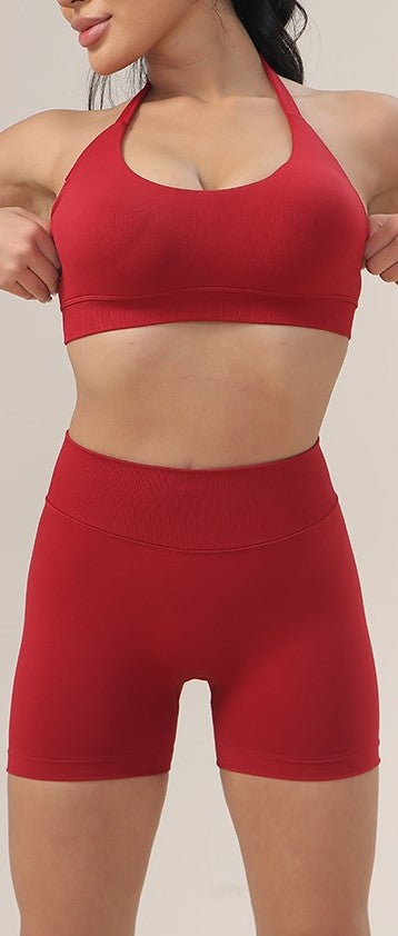 Womens High Waist Yoga Fitness Shorts