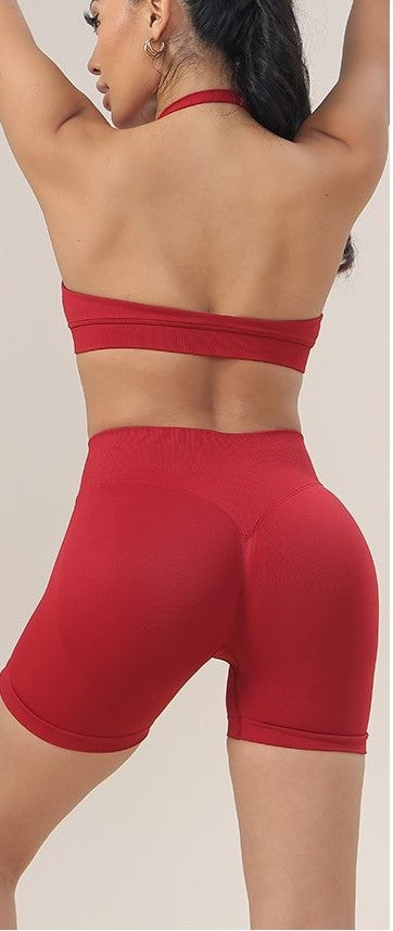 Womens High Waist Yoga Fitness Shorts
