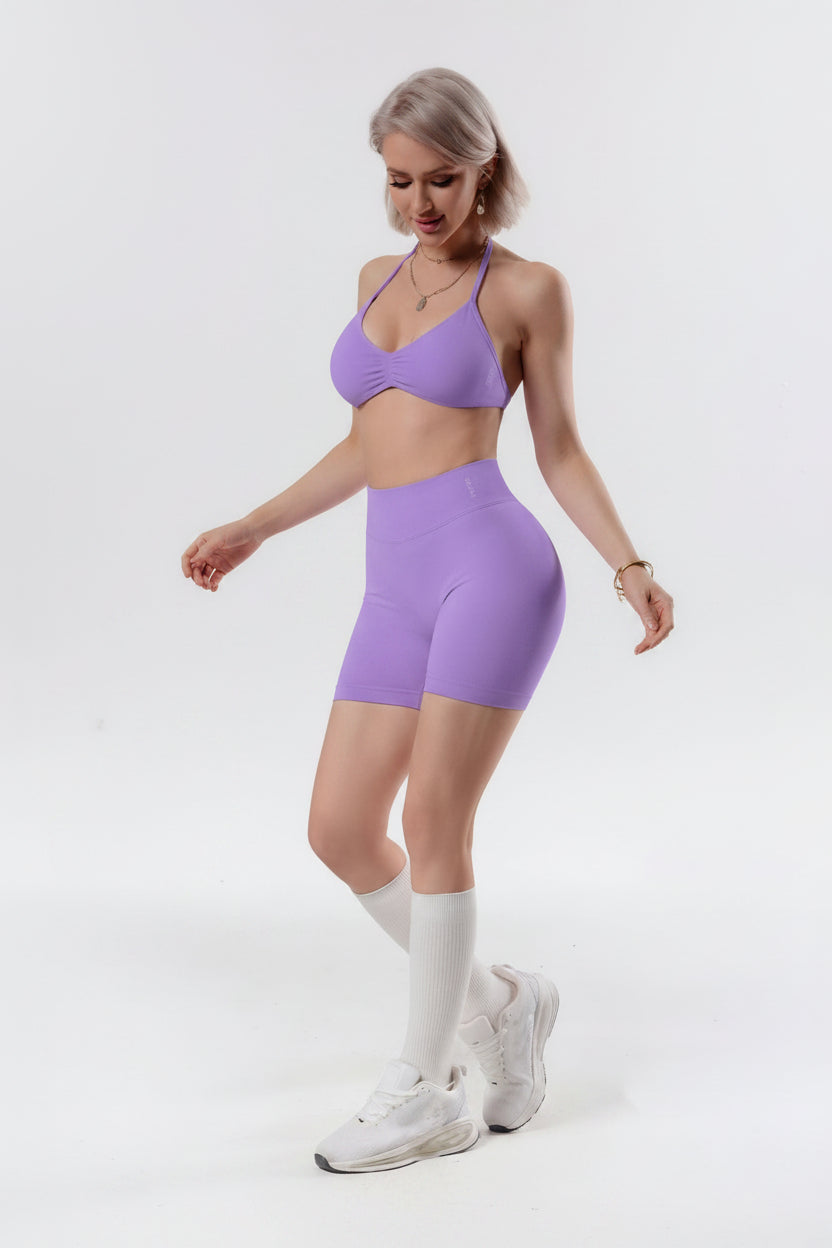 Women's High-Waisted Yoga Sports Bra and Shorts