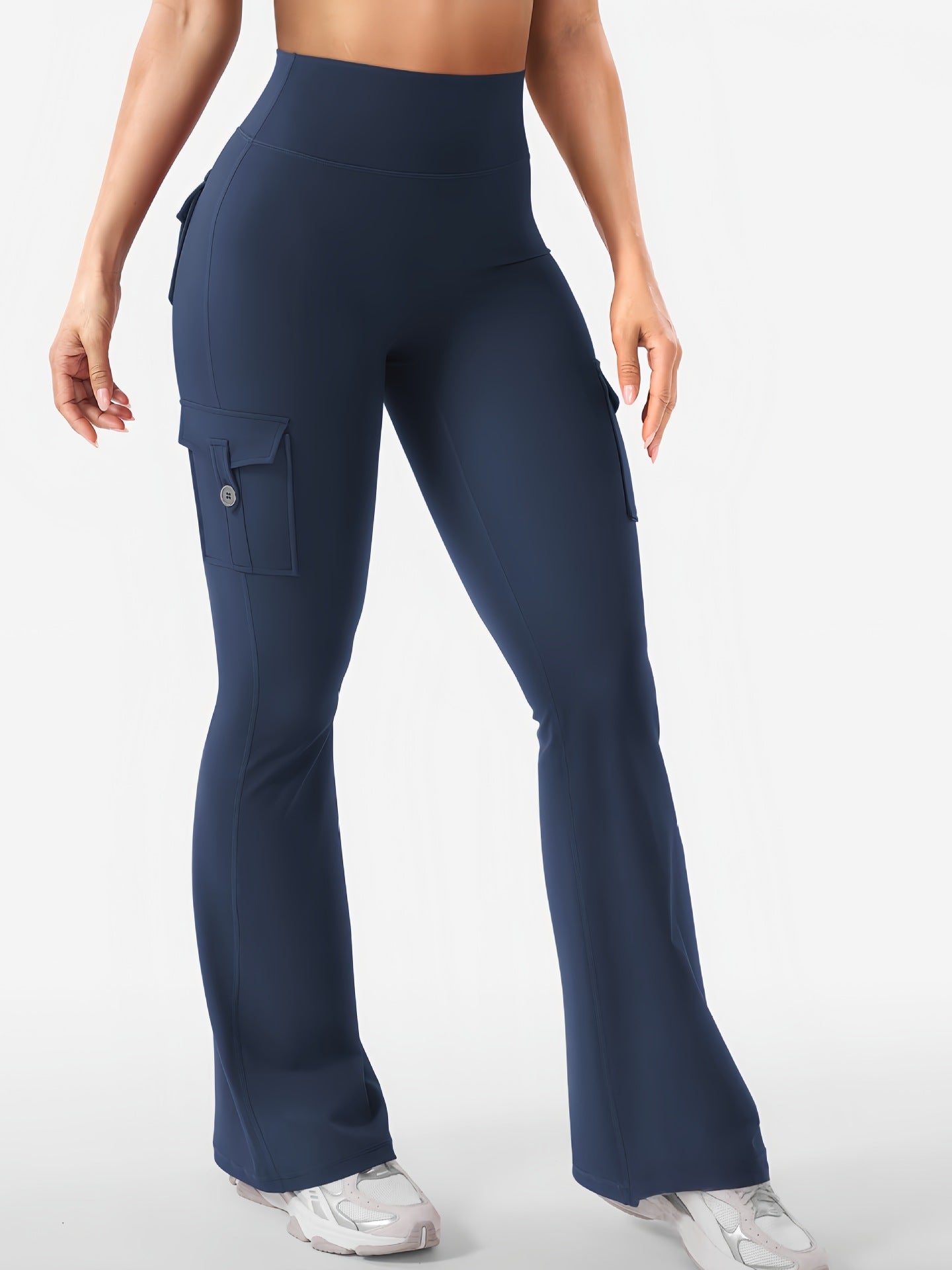 Cargo Pocket Flared Pants